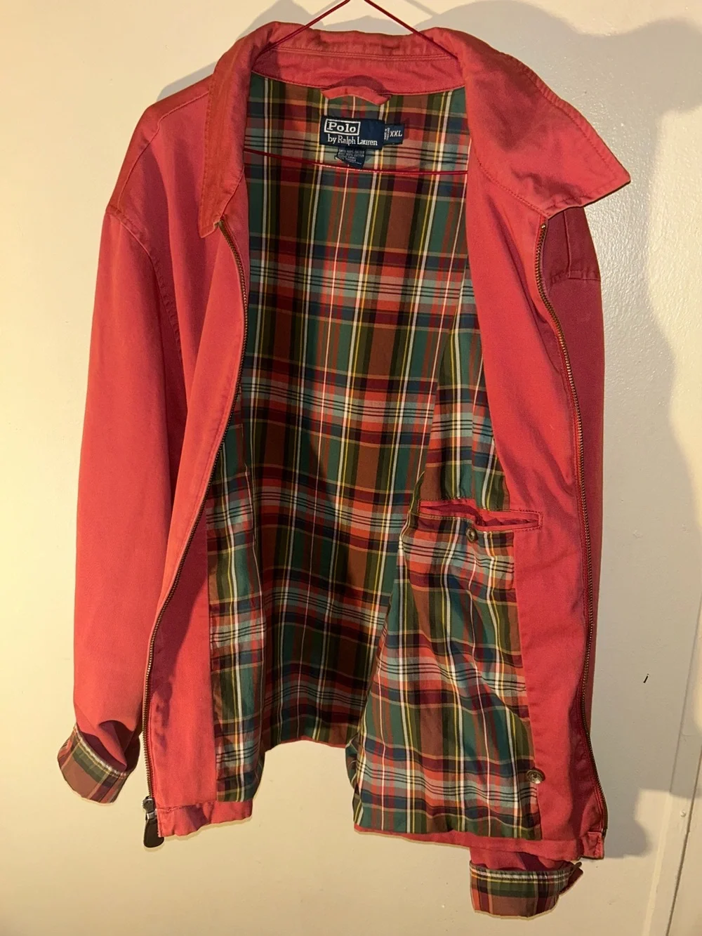 Vintage Polo Ralph Lauren Red Harrington Jacket Men’s XXL